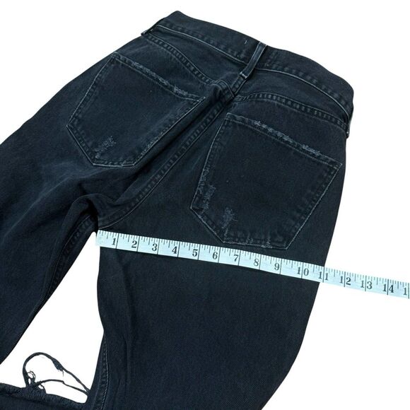 AGOLDE Cherie High Rise Straight Leg Jeans Distortion Black Women's Size 25 - Picture 13 of 15